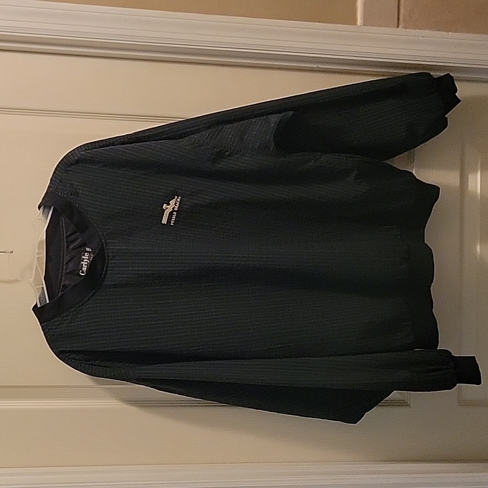 Carlyle Pebble Beach ⛳️ golf pullover jacket navy greens check long sleeve XXL…